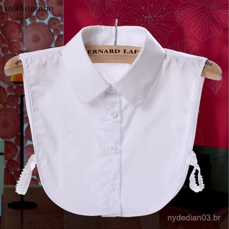 itens Lapela Destacável Gola Falsa Clássica Blusa Removível Acessório Feminino/Masculino ite