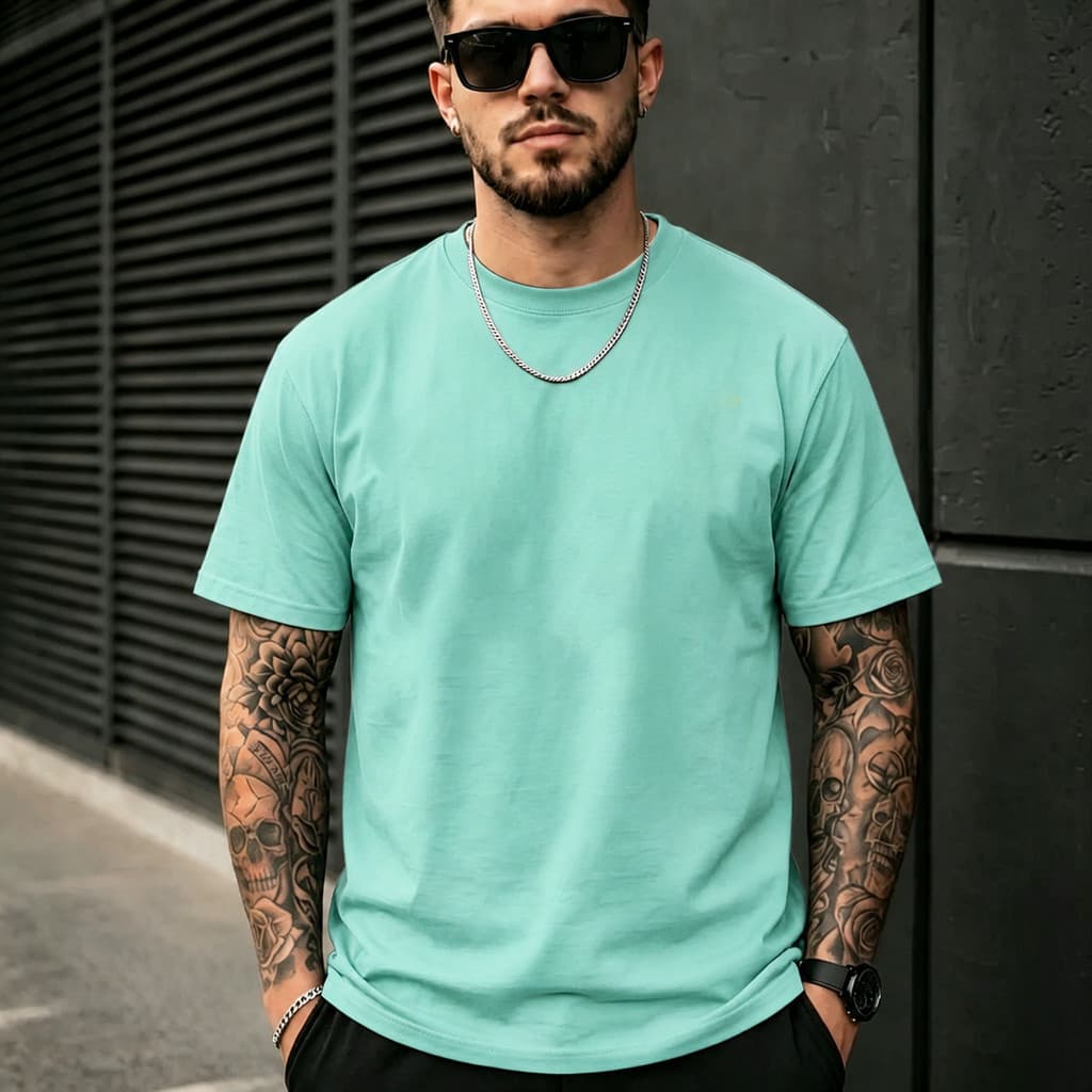 0616 MD camisa masculina moda Camiseta Verde Masculina – Roupa Estilosa para Atividades ao Ar Livre camisetas oversized