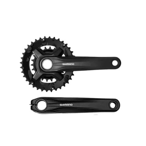 Pedivela Shimano Altus FC-MT210-2 36/22D 2x9V Original para Bike MTB Preto Movimento Hollowtech Compatível