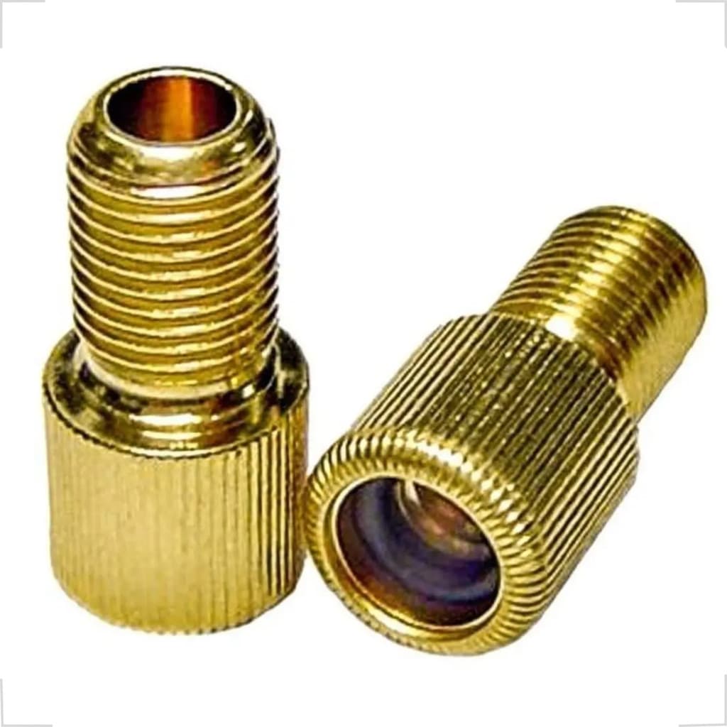 Par Adaptador Válvula Presta Para Schrader Bico Fino Grosso Bike MTB Speed Calibragem Posto 2 Unid