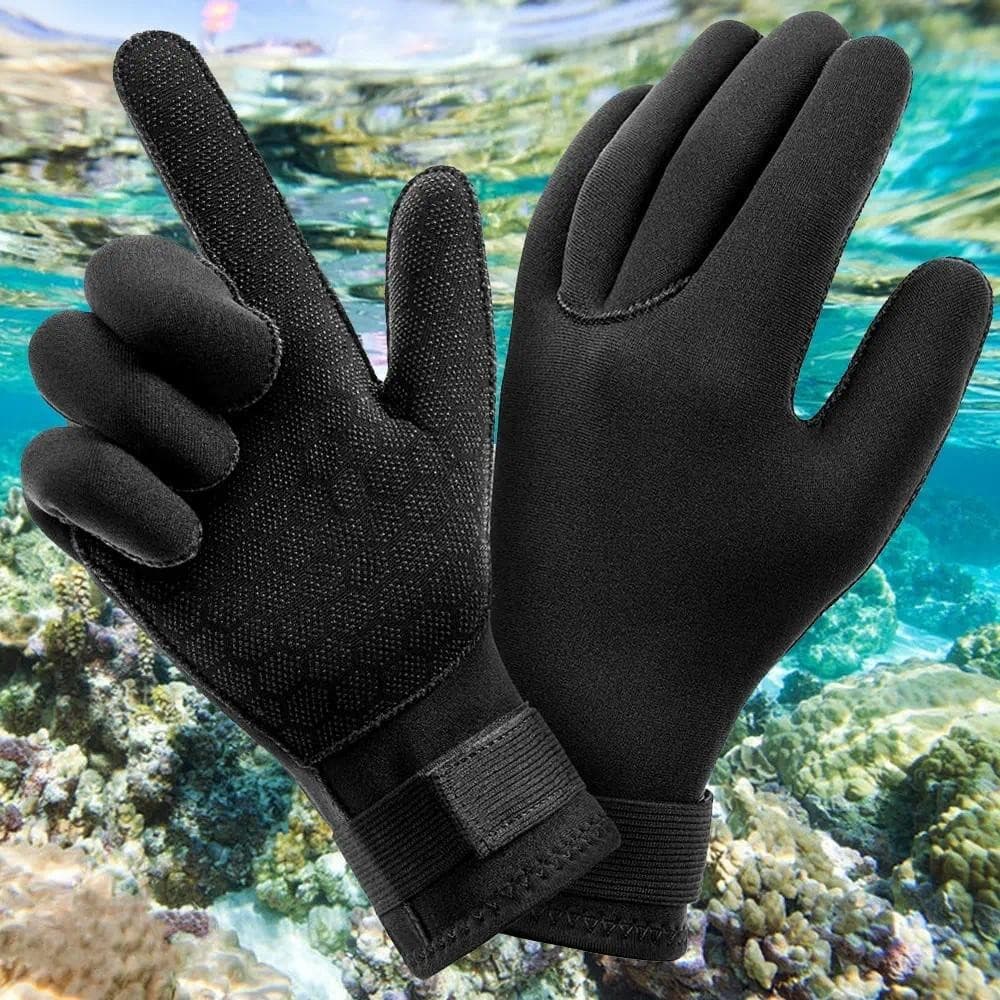 3mm Luvas De Roupa De Mergulho Térmica Anti Deslizamento Neoprene Surf Para Caça Submarina Natação Rafting Caiaque
