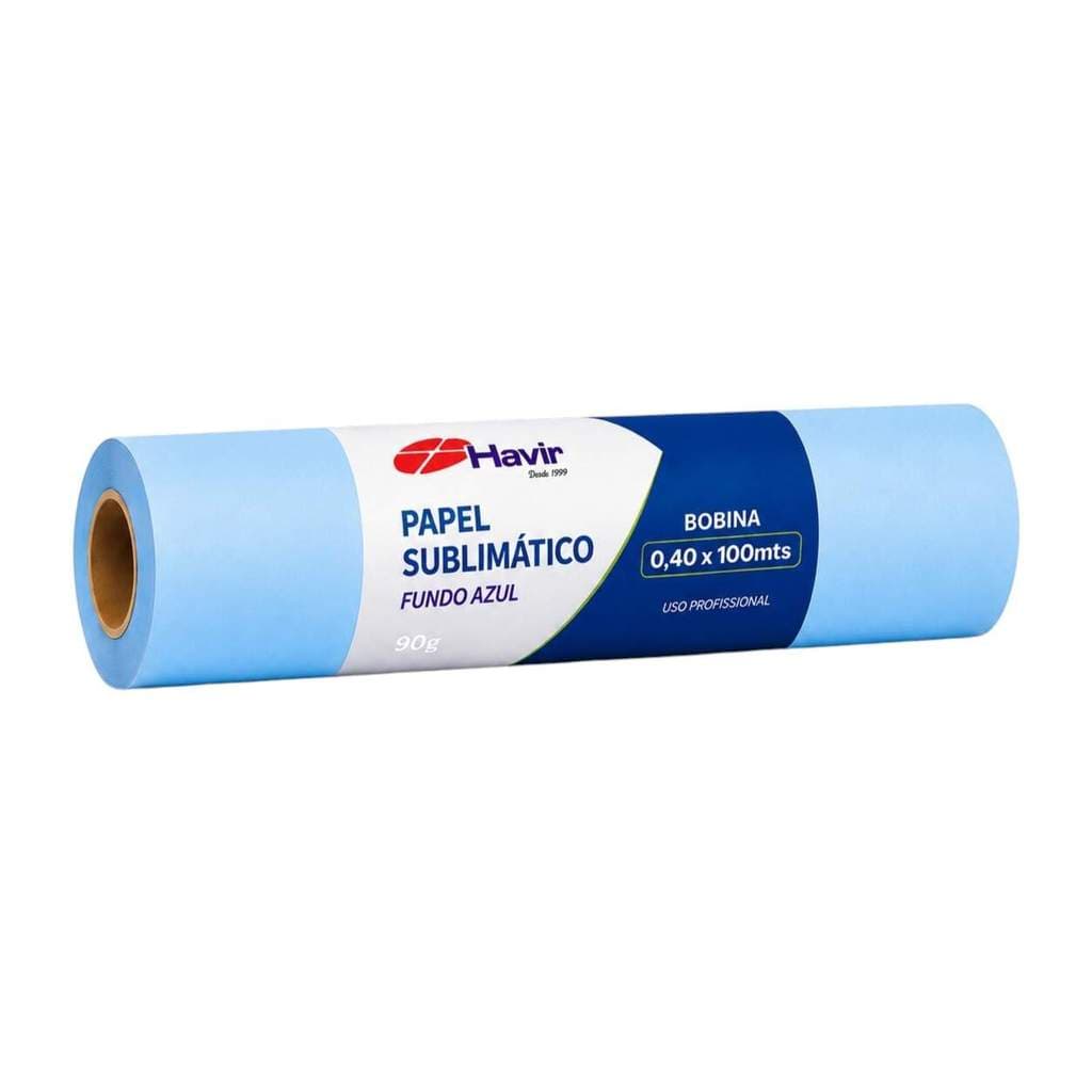 Bobina Papel Sublimático Havir Fundo Azul 90g - 0,40x100m