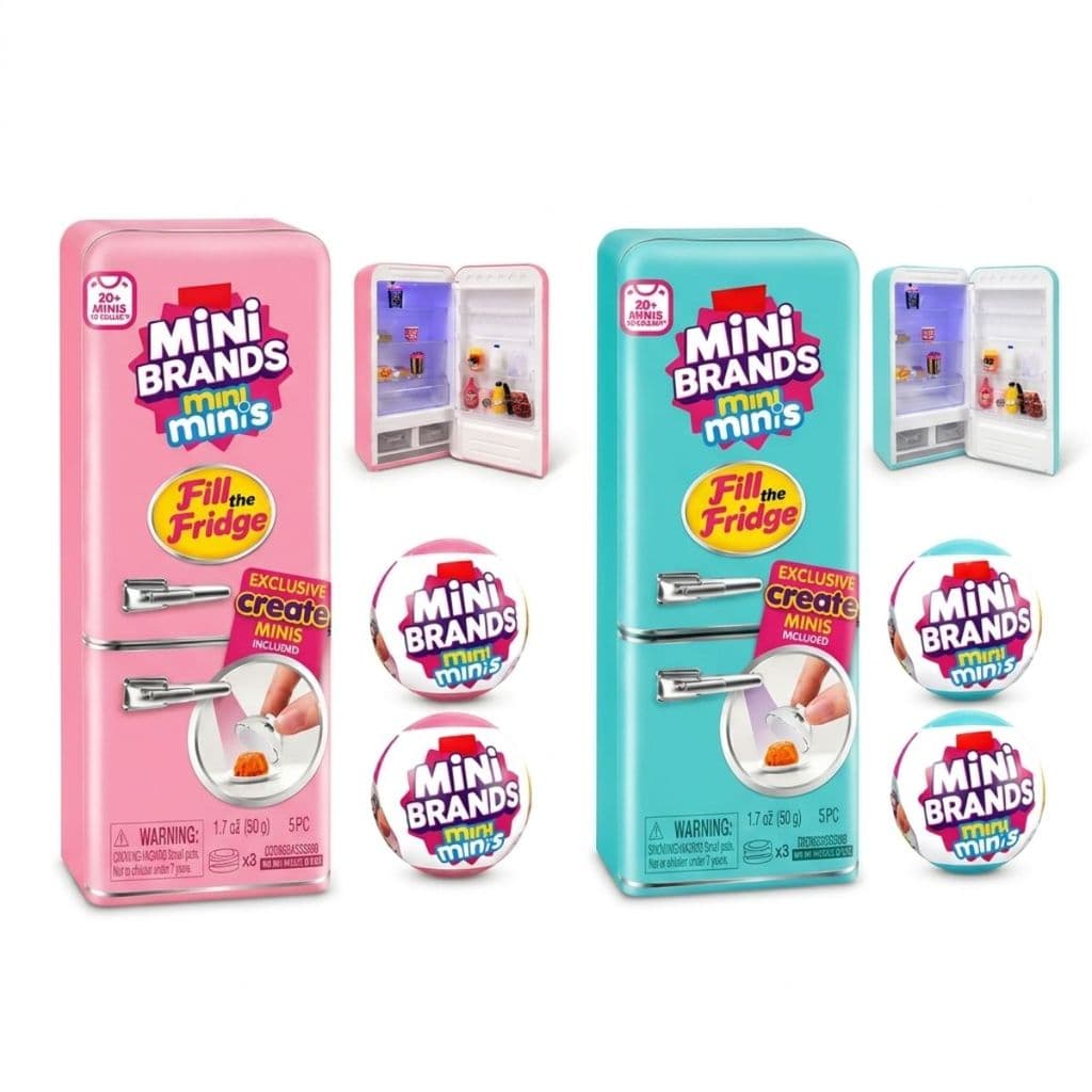 Mini Geladeira Minis Brand Com 2 Cápsulas Surpresas Coleção