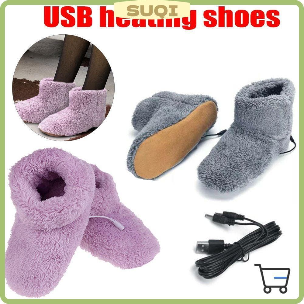 SUQI Foot Warmer Shoes Unissex Confortável Lavável Carregamento USB Pé Quente