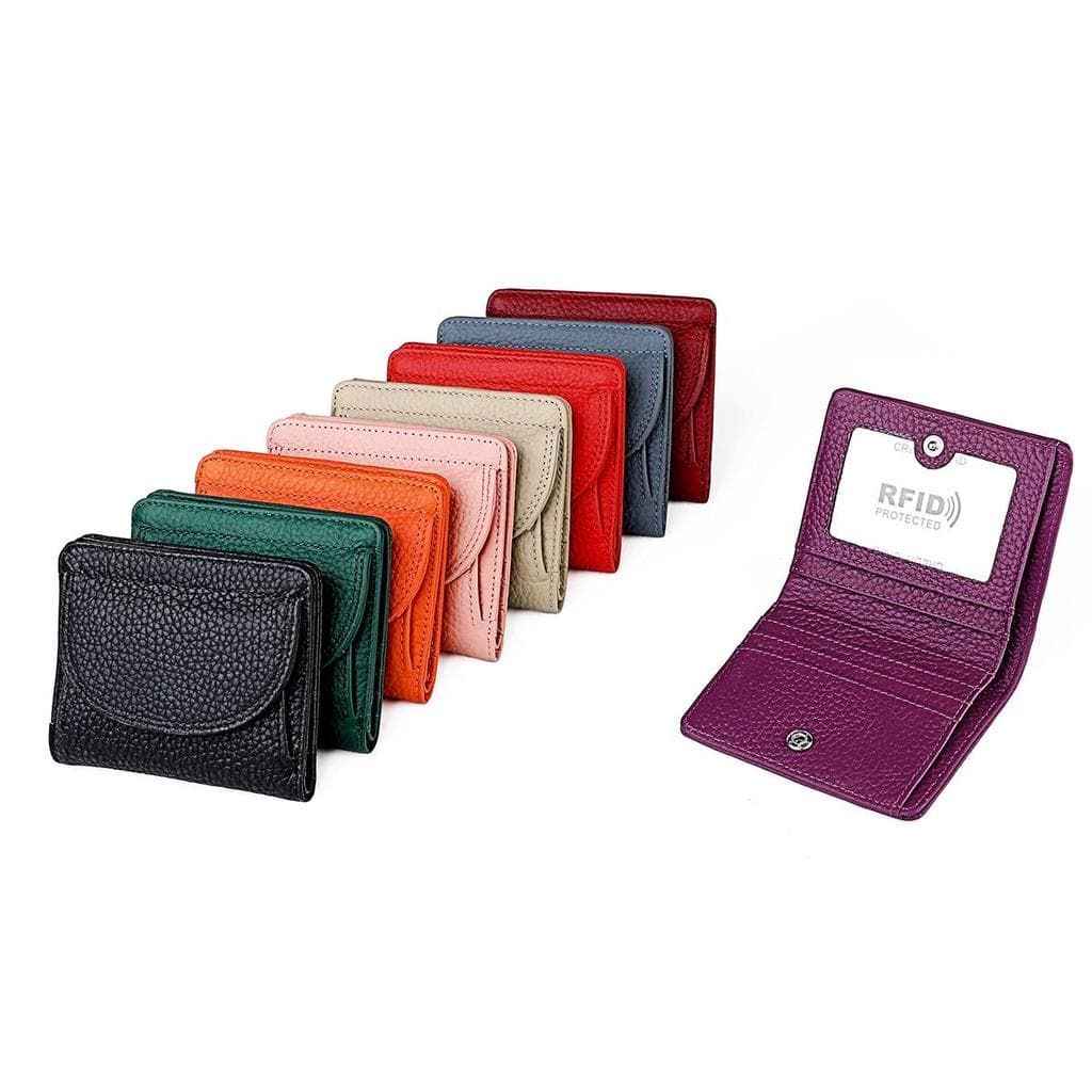 Cross-Border Amazon estilo japonês Mini carteira estilo japonês novo estilo rfid couro genuíno pequena carteira simples