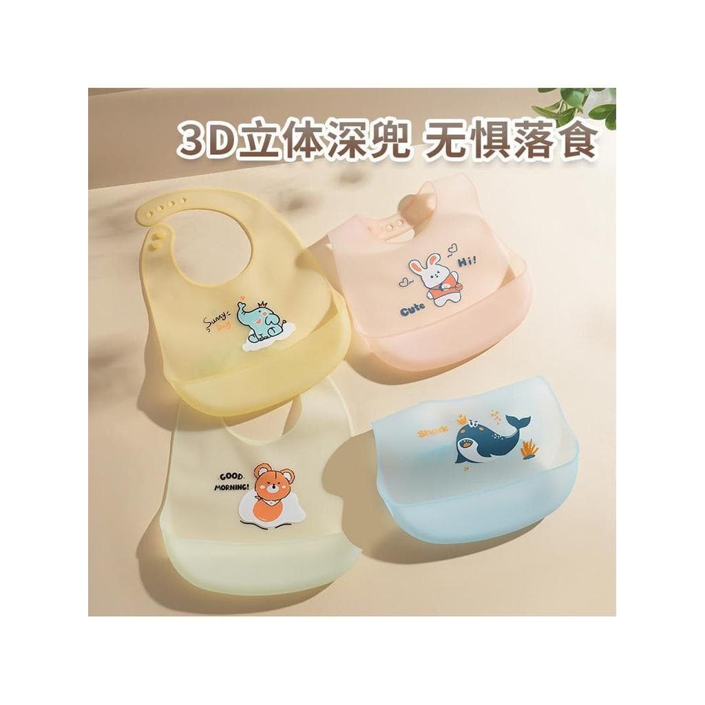 Bebê comer babador à prova dwaterproof água Silicone complementar comida bolso Super macio bebê portátil babador das cri