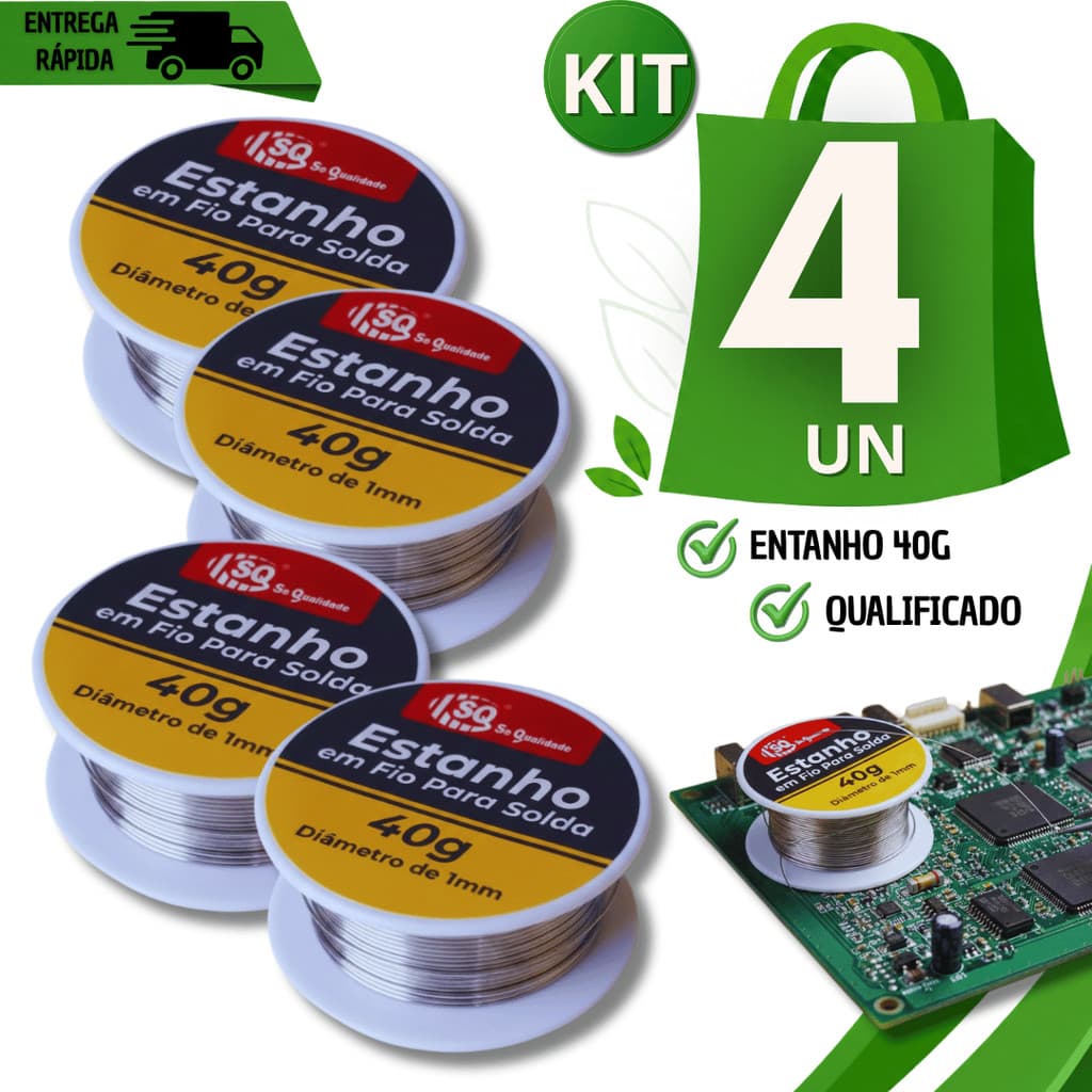 Jogo Estanho Em Fio Para Solda Para Eletrônicos Fios Cabos Carretel 1mm 40g Excelente Qualidades