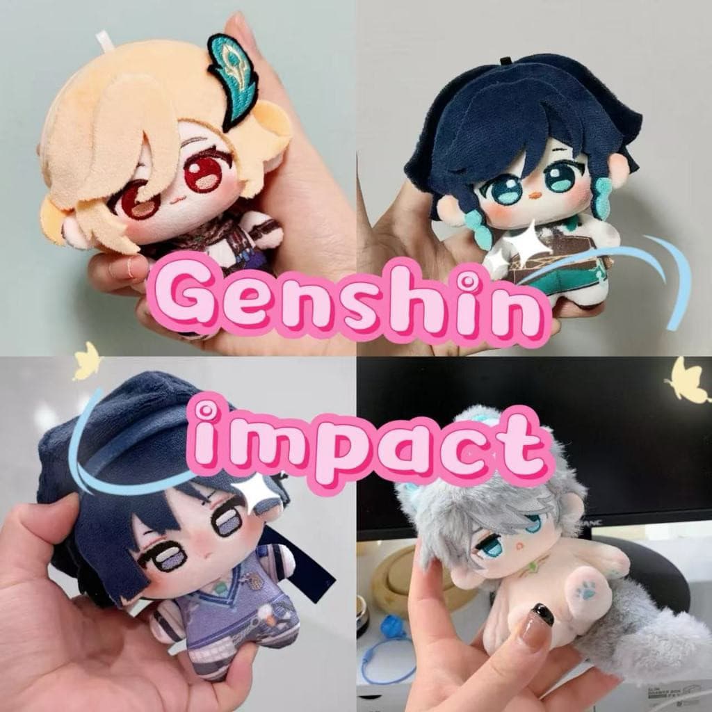 Genshin Impacto Xiao Boneca De Pelúcia Kaedehara Kazuha Kaveh Anime 10cm Brinquedos Plushies Pr *-&-*