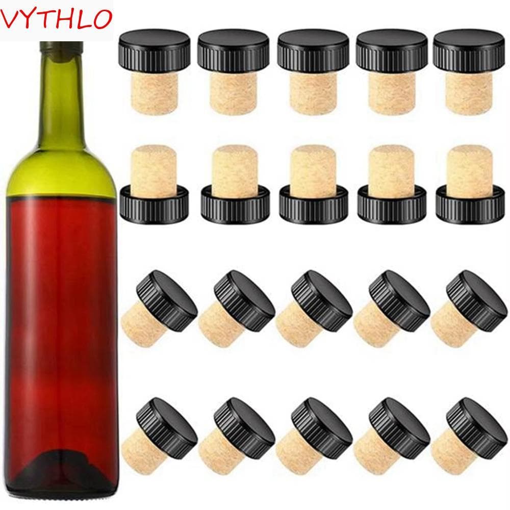 VYTHLO 10 Peças De Cortiça Para Garrafa De Vinho , Rolha De Com Vedação Em Forma De T , Tampa Reutilizável