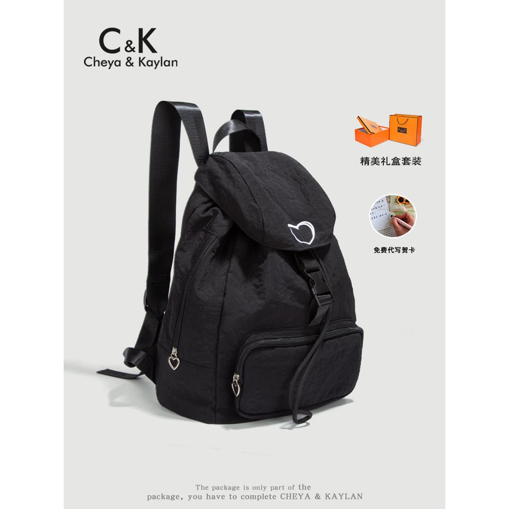 CHEYA & KAYLAN lazer leve cordão mochila feminina viagem ao ar livre esportes mochila estudante universitário saco de es