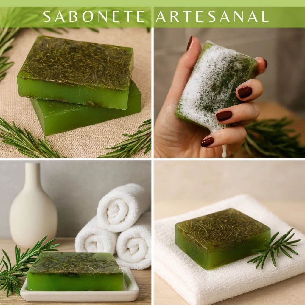 Sabonete Artesanal Maracuja Lavanda Mel Camomila Cha Branco Alecrim Hidratante 80g