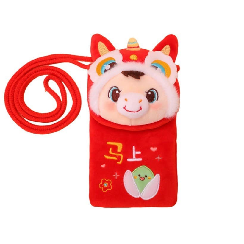 Super Soft Touch Rabbi Thai Lion Awakening Pony Envelope Vermelho Mascote Imediatamente Rico Envelope Diagonal Véspera d