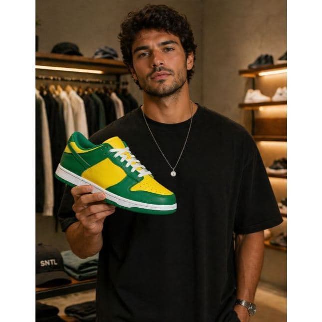 Tênis Skate Masculino Brasil Amarelo BLESSINGGRIFES