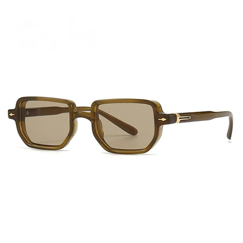 Moda Retângulo Óculos De Sol Feminino Tons UV400 Retro Gradiente Masculino Quadrado Tendência Rebites