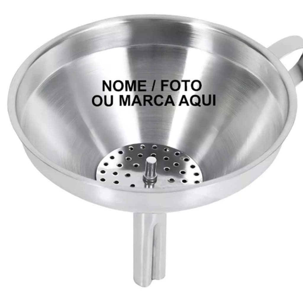 Funil Com Peneira Coador Aço Inox 15cm Profissional Coquetel Personalizado