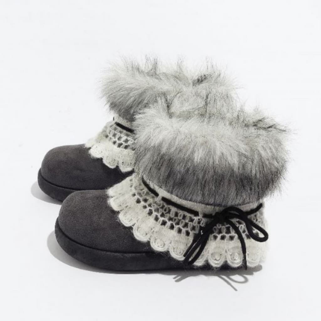Sino peludo tubo curto sapatos de algodão de pelúcia feminino 2025 novo estilo inverno All-Match Casual botas de neve qu