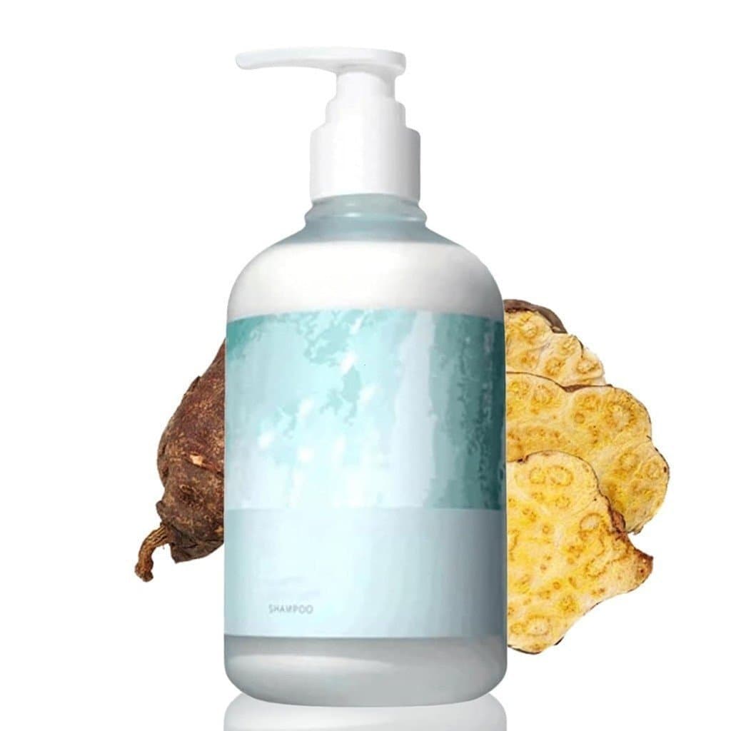 O shampoo Lanshu contém o extrato da planta Polygonum multiflorum da marca Lanshu, que é suave e delicado, nutre o couro