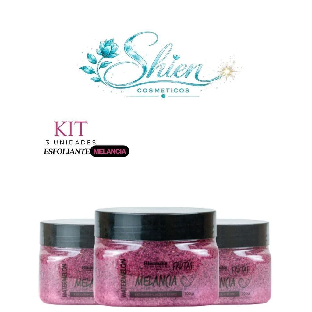 Kit 3 Esfoliante Frutas Corpo E Rosto Melancia 300G Rhenuks (Afilhado)