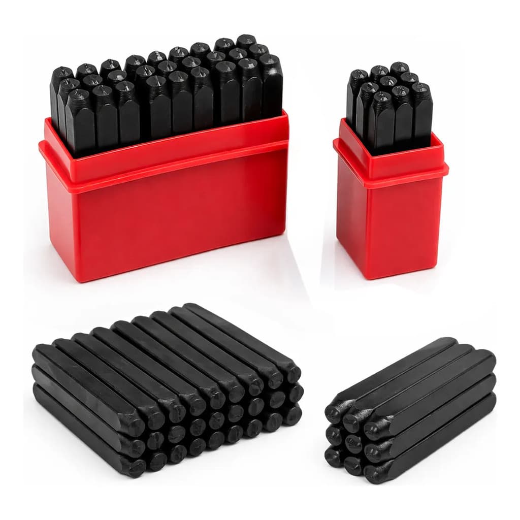 Kit Punção Letra Número 3mm Aço Marcador Metal Profissional