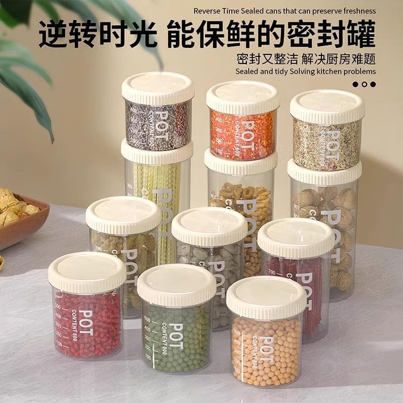 Latas herméticas japonesas, armazenamento de cozinha de grãos inteiros, produtos secos de qualidade alimentar, latas de
