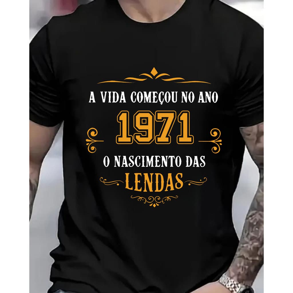 [Camiseta Premium em Algodão Puro]VU Camiseta unissex algodão ano 1971