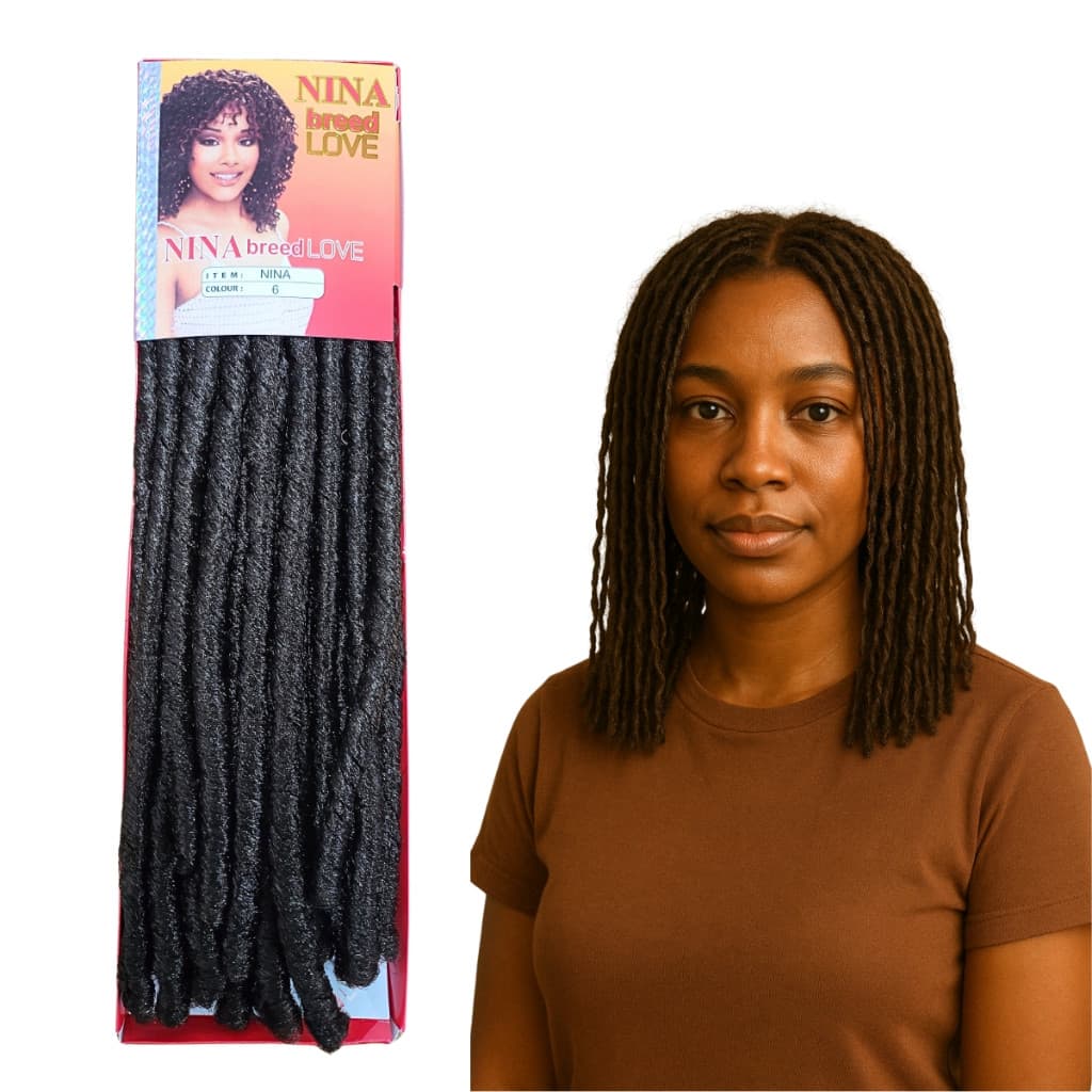 Kit 2 Cabelo Nina 72g Soft Dread Cabelo Original Crochet Braids Fibras Sintéticas Brredlove - ENVIO IMEDIATO