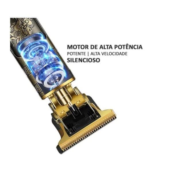 Barbeador elétrico de alto desempenho com carregamento rápido, sistema de barbear inteligente adaptável e barbear rente.