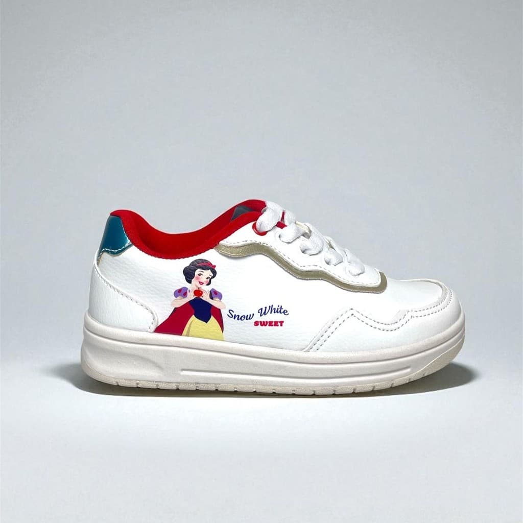 Tenis Infantil Meninas Branca De Neve Conforto Disney Original