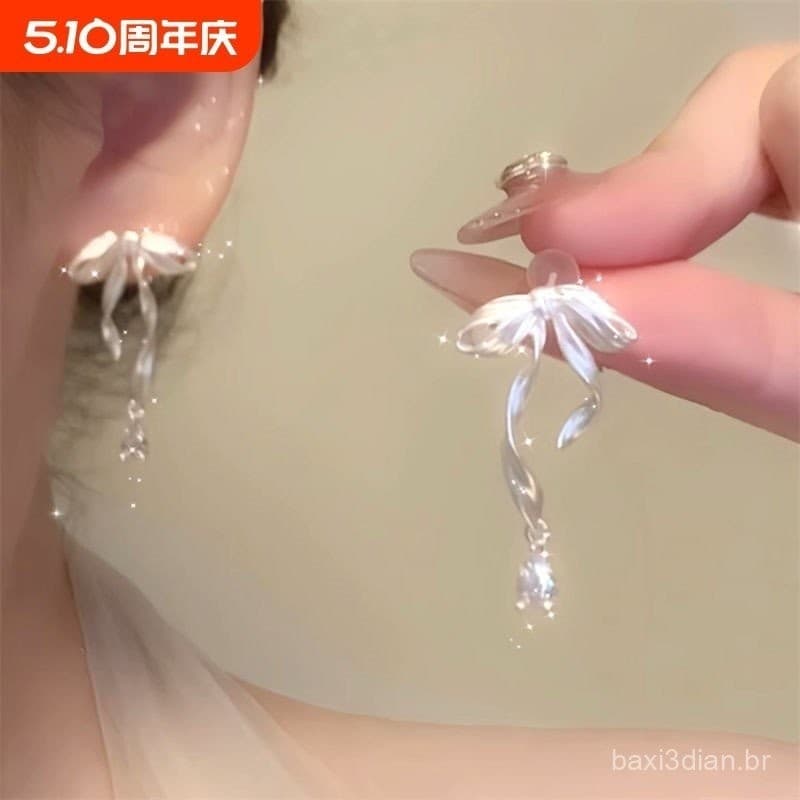 Sweet Dream Ballet " Brincos De Arco Delicados Clipes De Orelha Não Perfurados Zircônia Elegantes