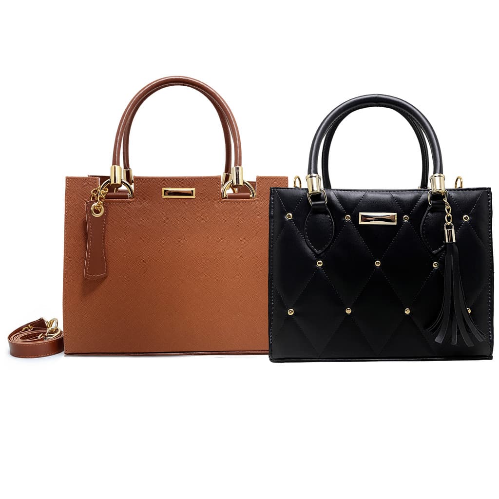 Bolsa Feminina Transversal Kit 2 Peças Bolsa Grande De Ombro Tiracolo Media
