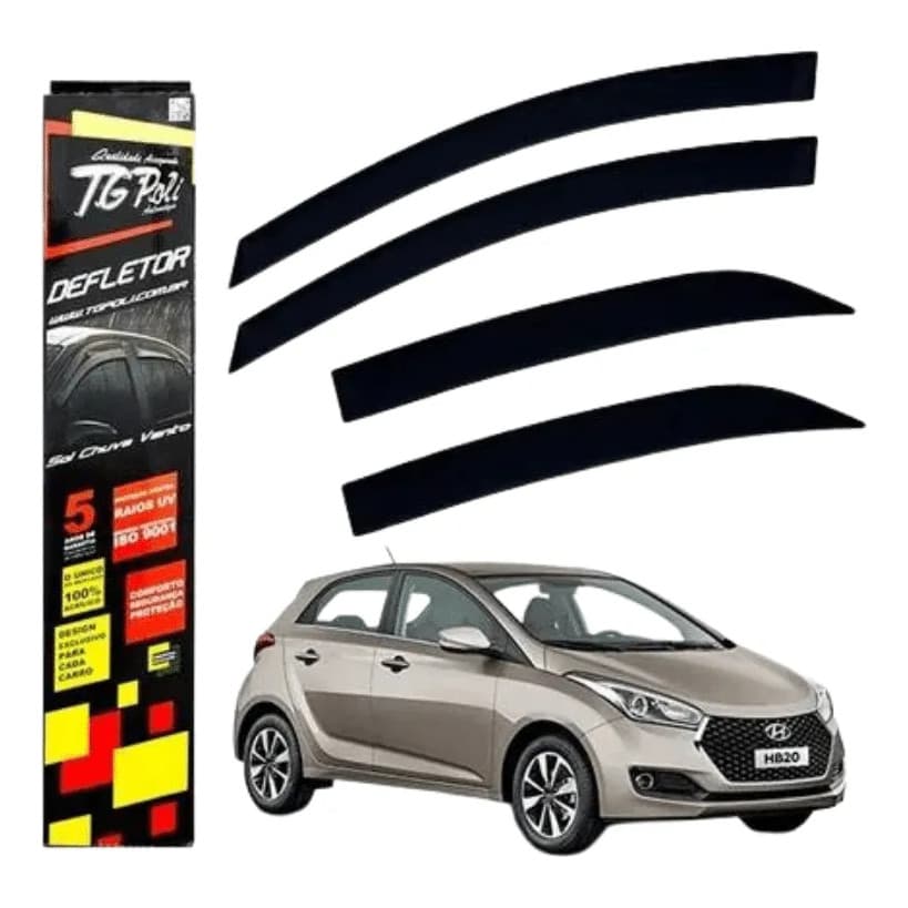 Calha De Chuva Hyundai Hb20 Hatch 2012 2013 2014 2015 4p