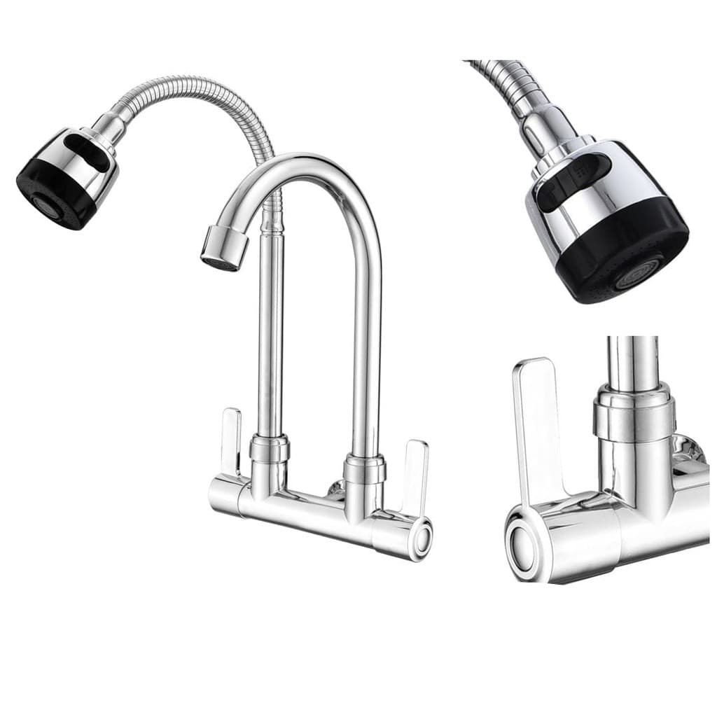 Torneira Para Pia de Cozinha 2 em 1 Com Bico Flexível 360° e Misturador Em ABS - Bingo