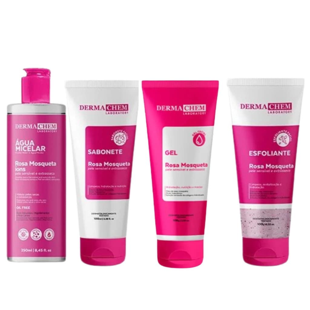 Kit Rosa Mosqueta Calmante Adstringente Solução Total  Dermachem