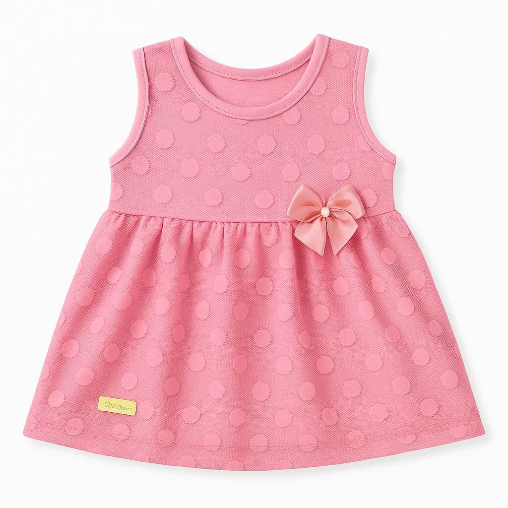 Vestido Bebê Festa Menina Renda Poá Laço Pérola Luxo Delicado Infantil 0 a 7 meses Presente Festa