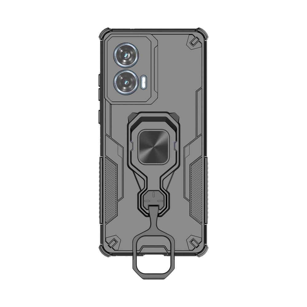 Motorola Edge 50 Fusion 5G/Moto G96 Capa Rígida Magnética À Prova De Choque Suporte Proteção De Lente Preta Telefone Azu