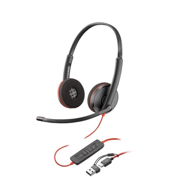 Headset Polly Plantronics C3220 USB tipo A e C - P/N 8X228AA