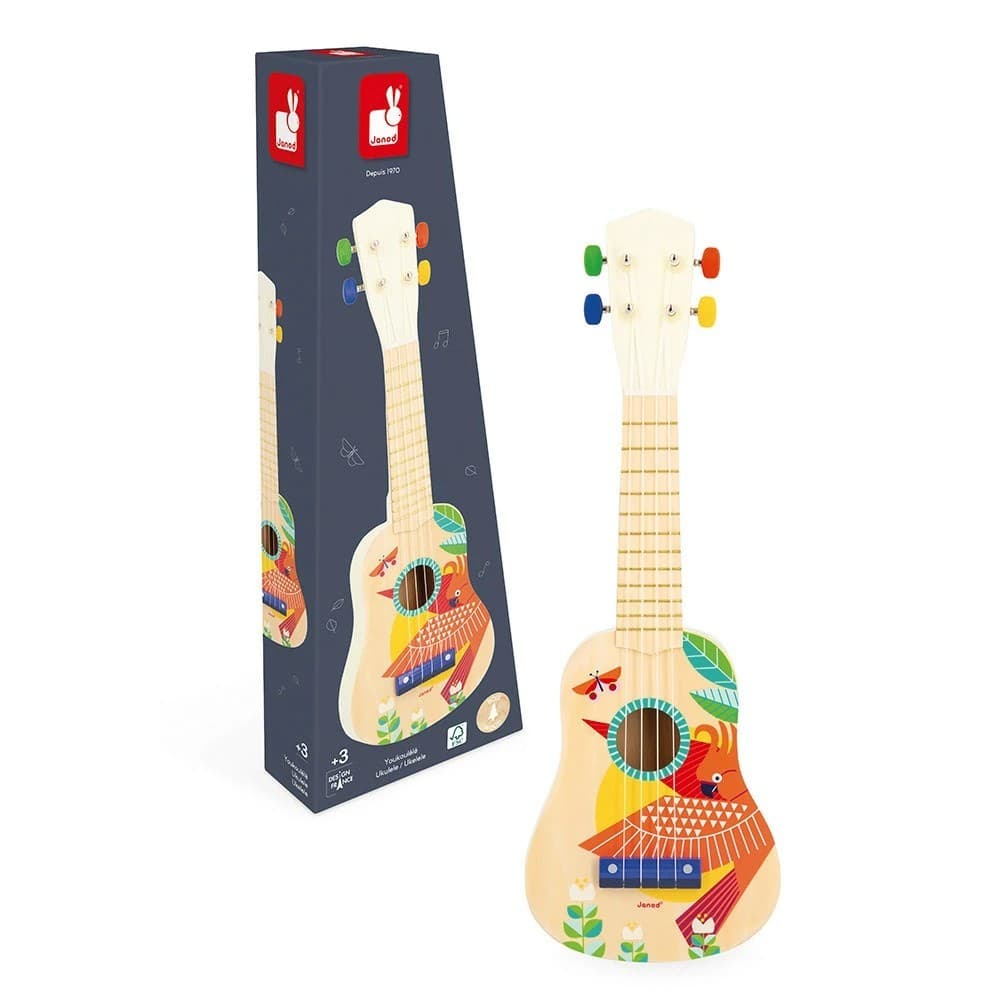 Meu Primeiro Ukulele Infantil Brinquedo Musical Educativo De Madeira Gioia Janod