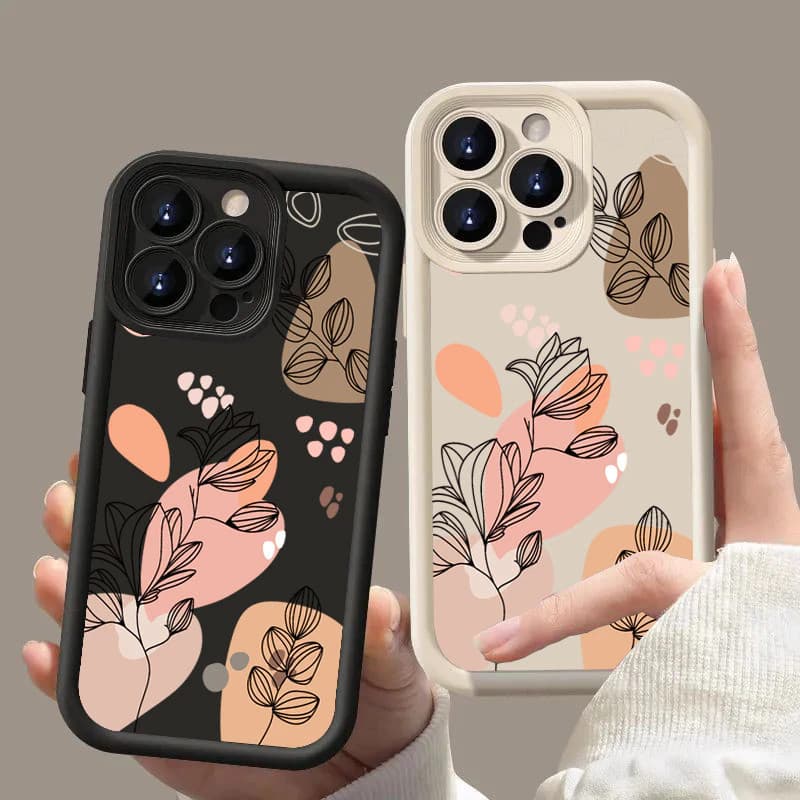 Capinha Capa de Silicone padrão de folha Anti queda para Motorola Moto E13 G04 G14 G22 G34 G53 G54 G84