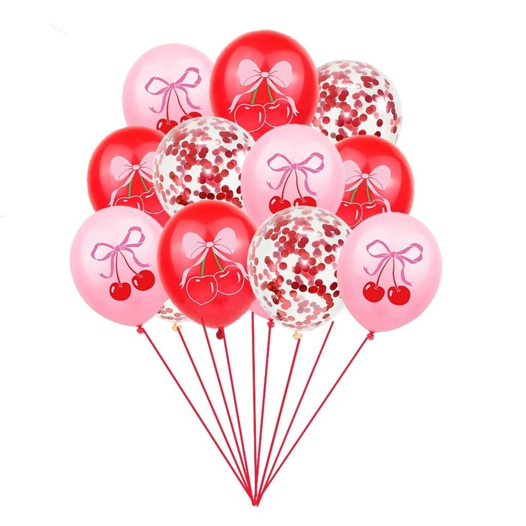 8/16pcs Balões de Cereja Decoração de Casamento e Festa de Aniversário