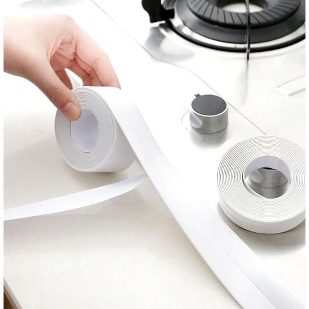 Fita Autoadesiva Selante De Pvc Vedaçao Multiuso Cozinha Parede Pia Banheiro Casa Reparo 3m