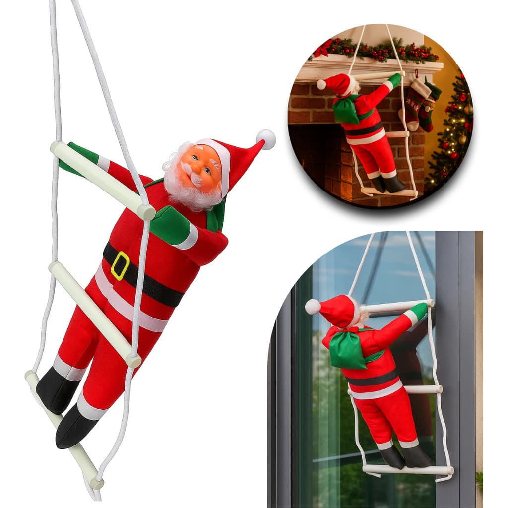 Noel De Escada Enfeite Natal Decoração Natalina Papai Noel