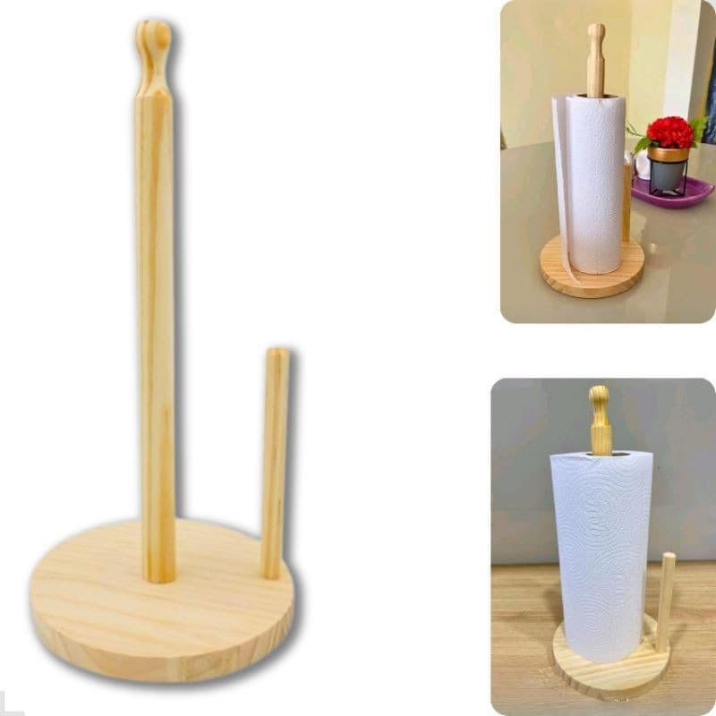 Suporte de Mesa Porta Papel Toalha Organizador Madeira