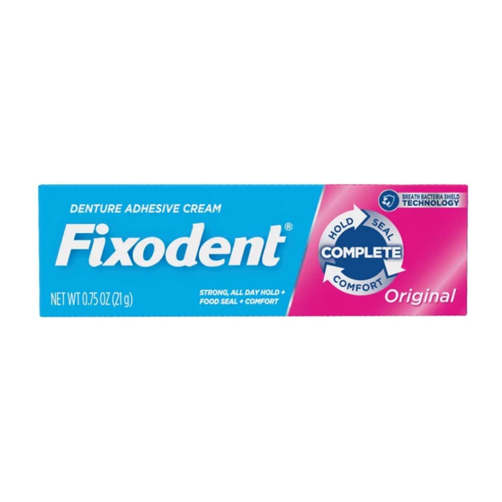 Fixador de Prótese Dentária Fixodent Original 21g | Adesivo Forte para Segurança e Conforto