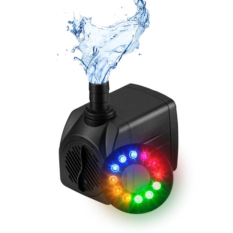 Mini Bomba Submersa Aquário Paisagismo 45W 2500L/H Com Led