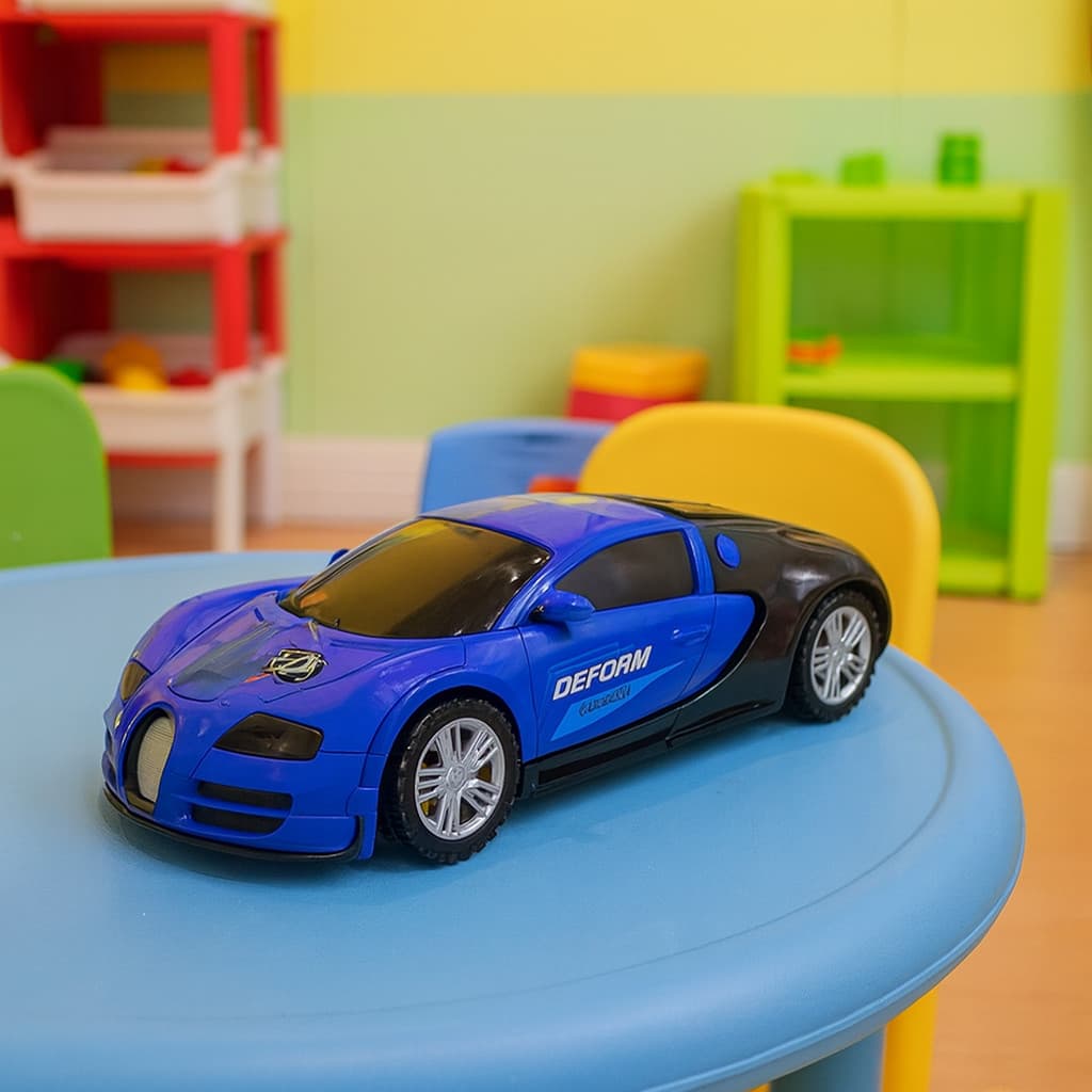 Carrinho Transformers Carro Vira Robo Bate E Volta Som E Luz Carrinho Brinquedo infantil