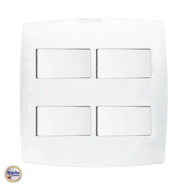 Interruptor 4x4 com suporte Conjunto com 4 Teclas Separadas - Alumbra