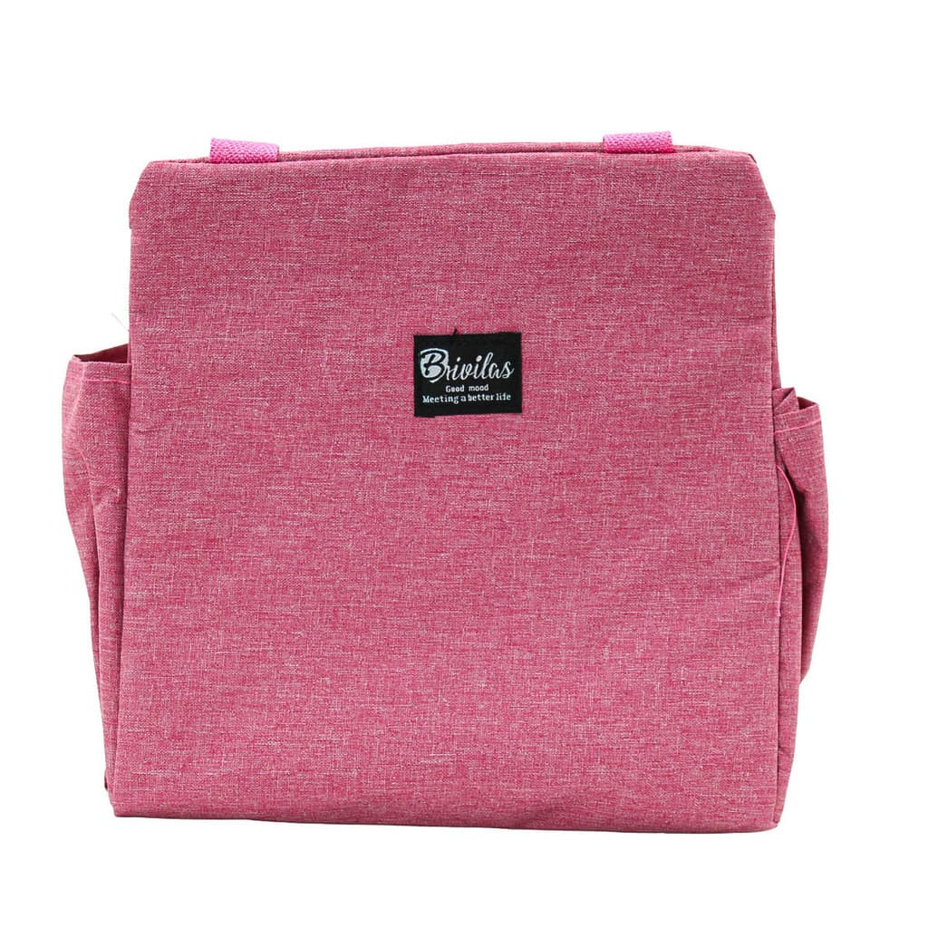 Bolsa Térmica Marmita Casual Rosa para Trabalho e Faculdade