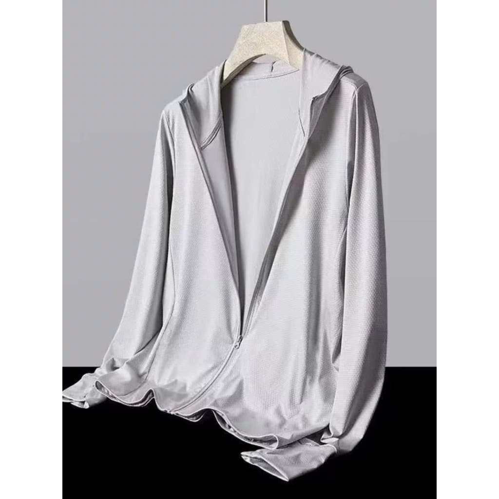 Nylon profissional grau gelo seda protetor solar roupas de pesca masculina nova jaqueta esportiva à prova de ultraviolet