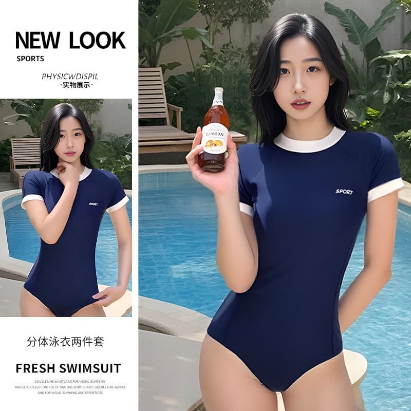 Maiô de corrida feminino 2025 novo estilo de venda quente triângulo de uma peça conservador piscina dedicado Profess
