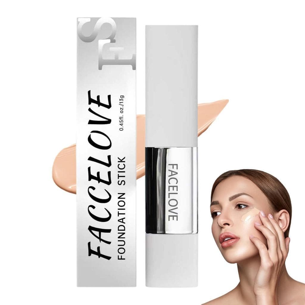 FaceloveFoundationStick, 20262-in-1FoundationStickwithBrush, ReplacementDuowithSPF15, StrawMake-Up, FaceFoundationforAll
